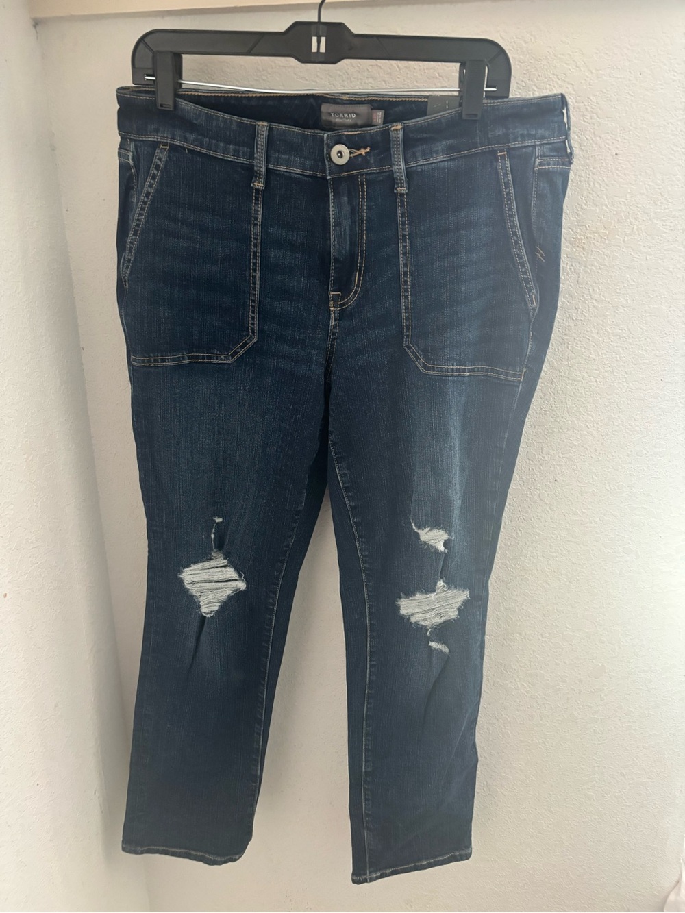 torrid Dark Blue Distressed Jeans